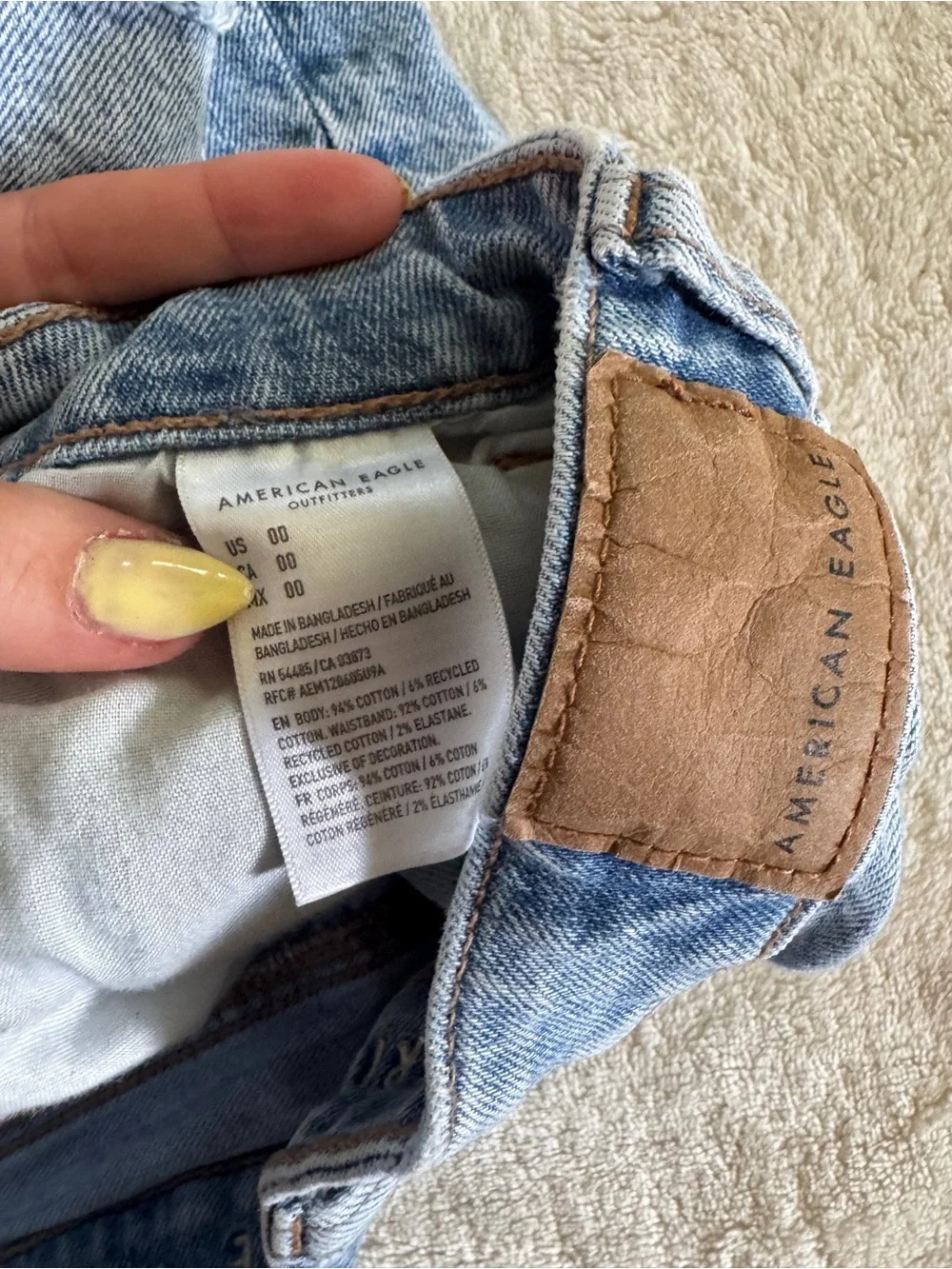 American Eagle Distressed High Rise Denim Shorts Size 00